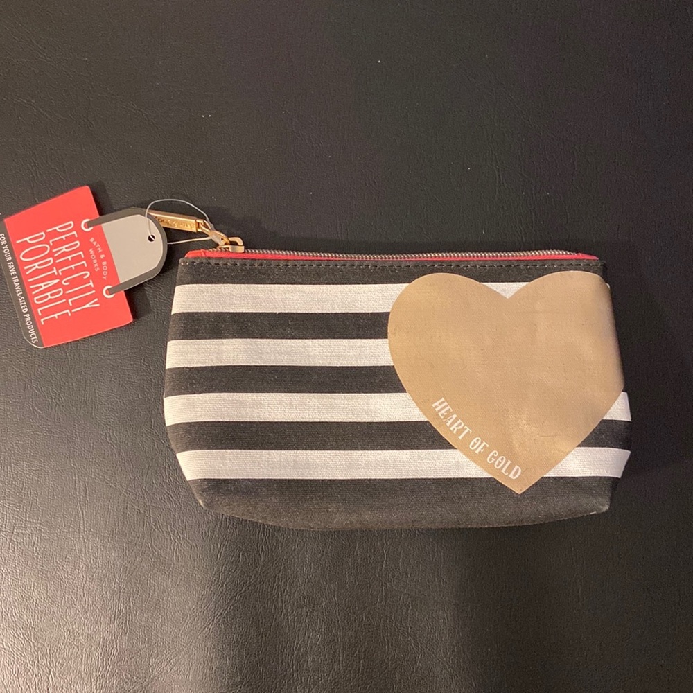 🆕💛 HEART OF GOLD - Makeup Bag / Travel Pouch - Bath & Body Works